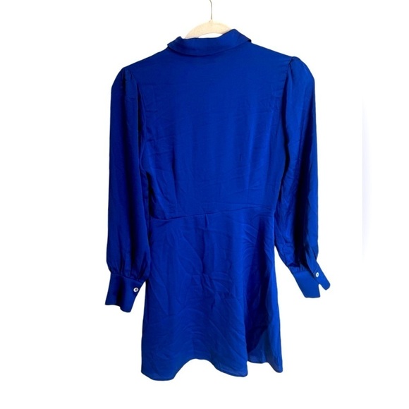 Gilli Women’s Royal Blue Button Down Dress Long Sleeve Professional Size Small - Picture 3 of 3